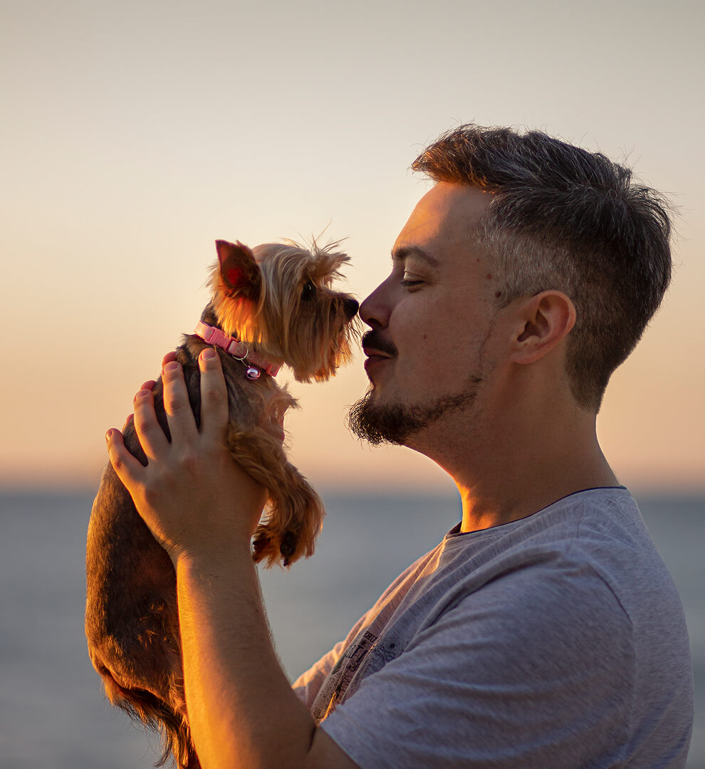 Built for Breeders Who Want Control young man and one of his dogs